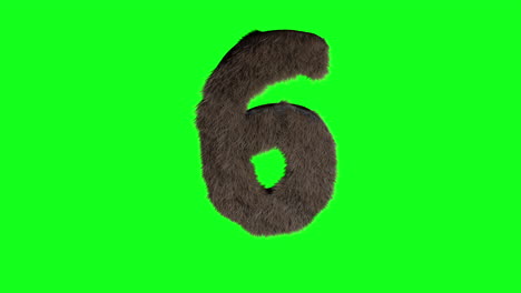 Abstract-hairy-number-6-six-sign-fluffy-furry